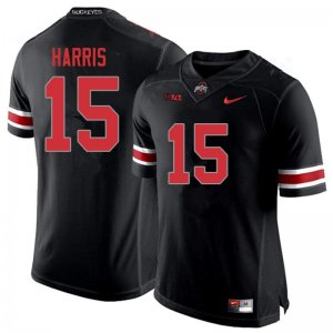 Men's Ohio State Buckeyes #15 Jaylen Harris Blackout Nike NCAA College Football Jersey Jogging VXJ7044RT